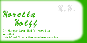 morella wolff business card
